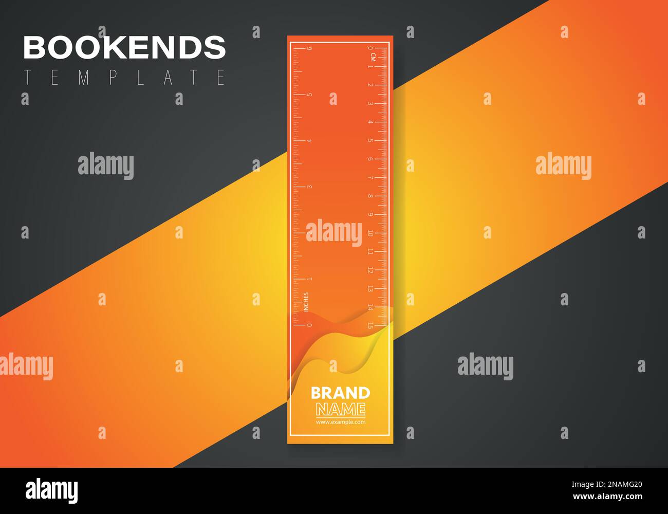 bookend template with abstract shapes. Abstract dynamic gradient graphic elements in modern style. Stock Vector