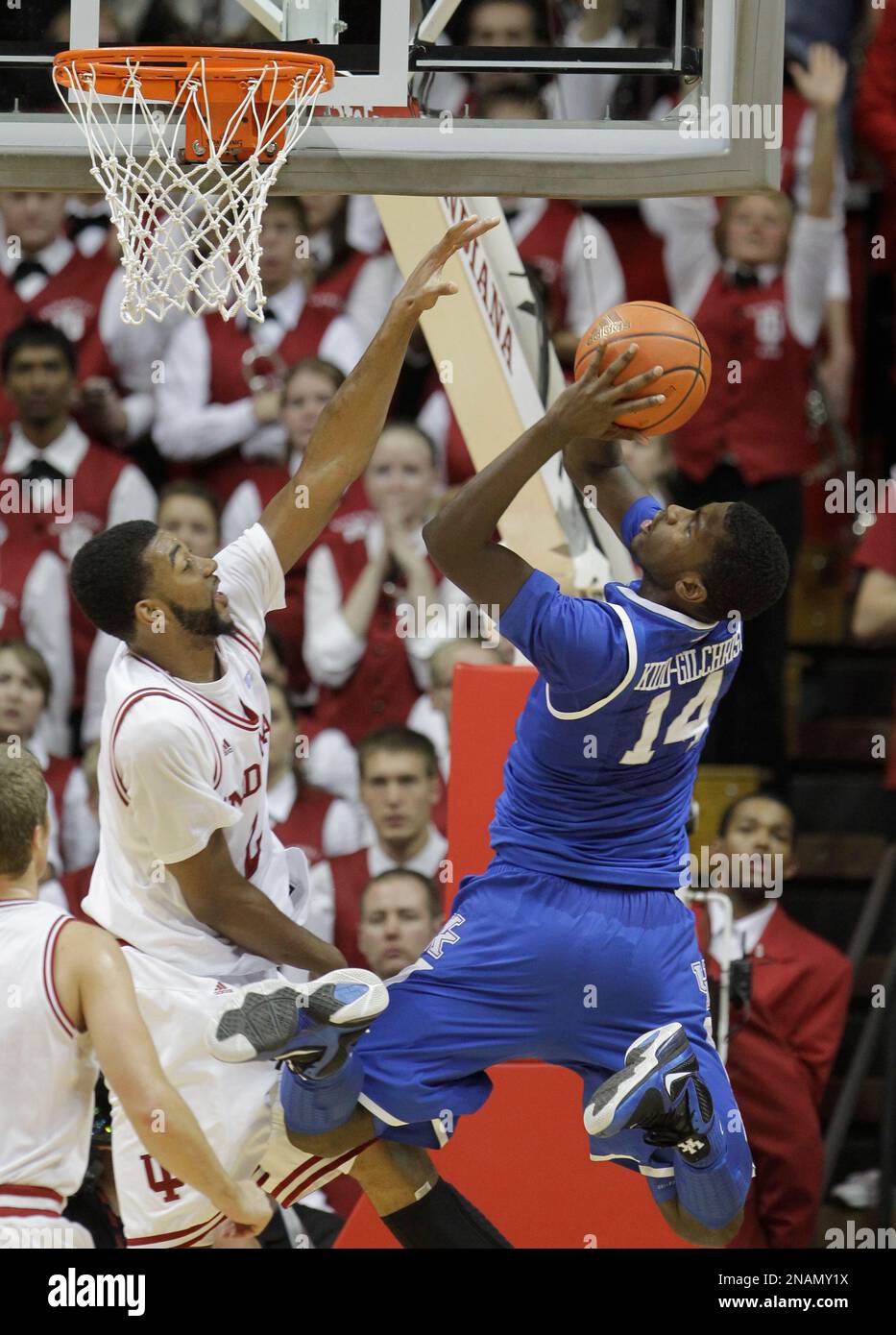 Kentucky's Michael KiddGilchrist shoots against Indiana's Christian