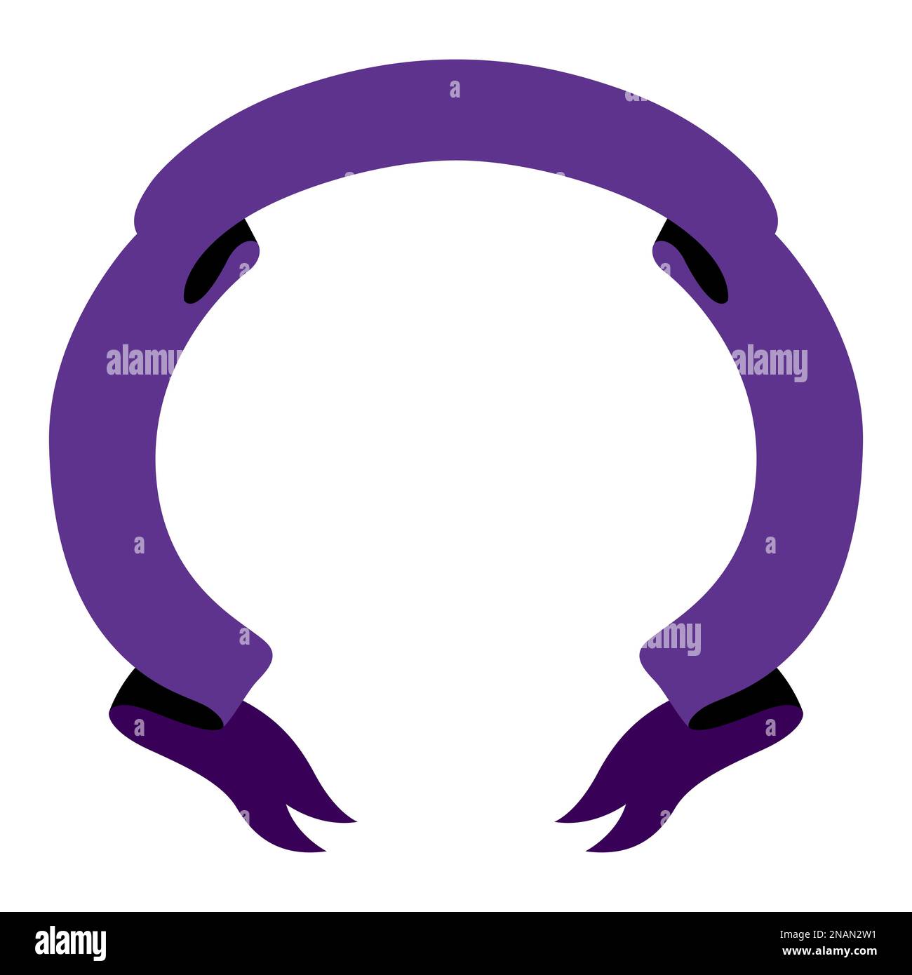 Illustration of vintage ribbon. Banner in gothic style Stock Vector