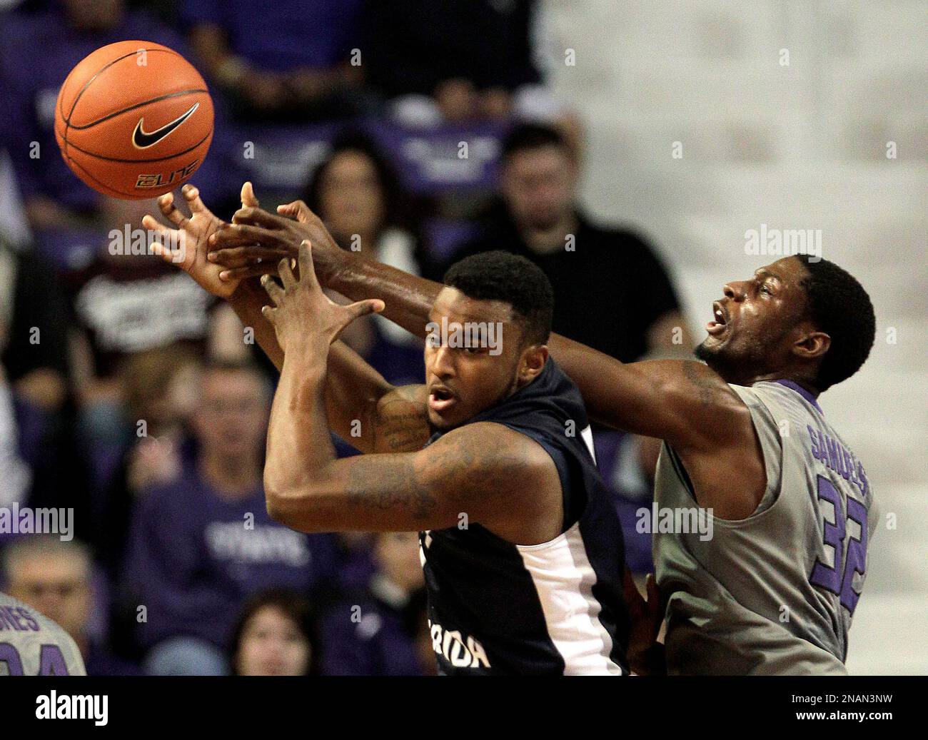 Kansas State forward Jamar Samuels (32) knocks the ball away from North