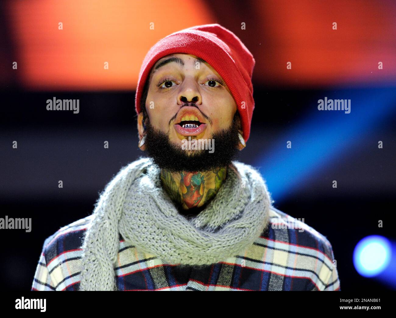 Singer Travie McCoy of Gym Class Heroes performs at Z100's Jingle Ball