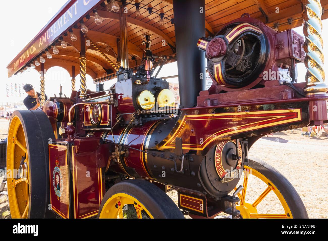 England, Dorset, The Annual Great Dorset Steam Fair at Tarrant Hinton near Blandford Forum, Man