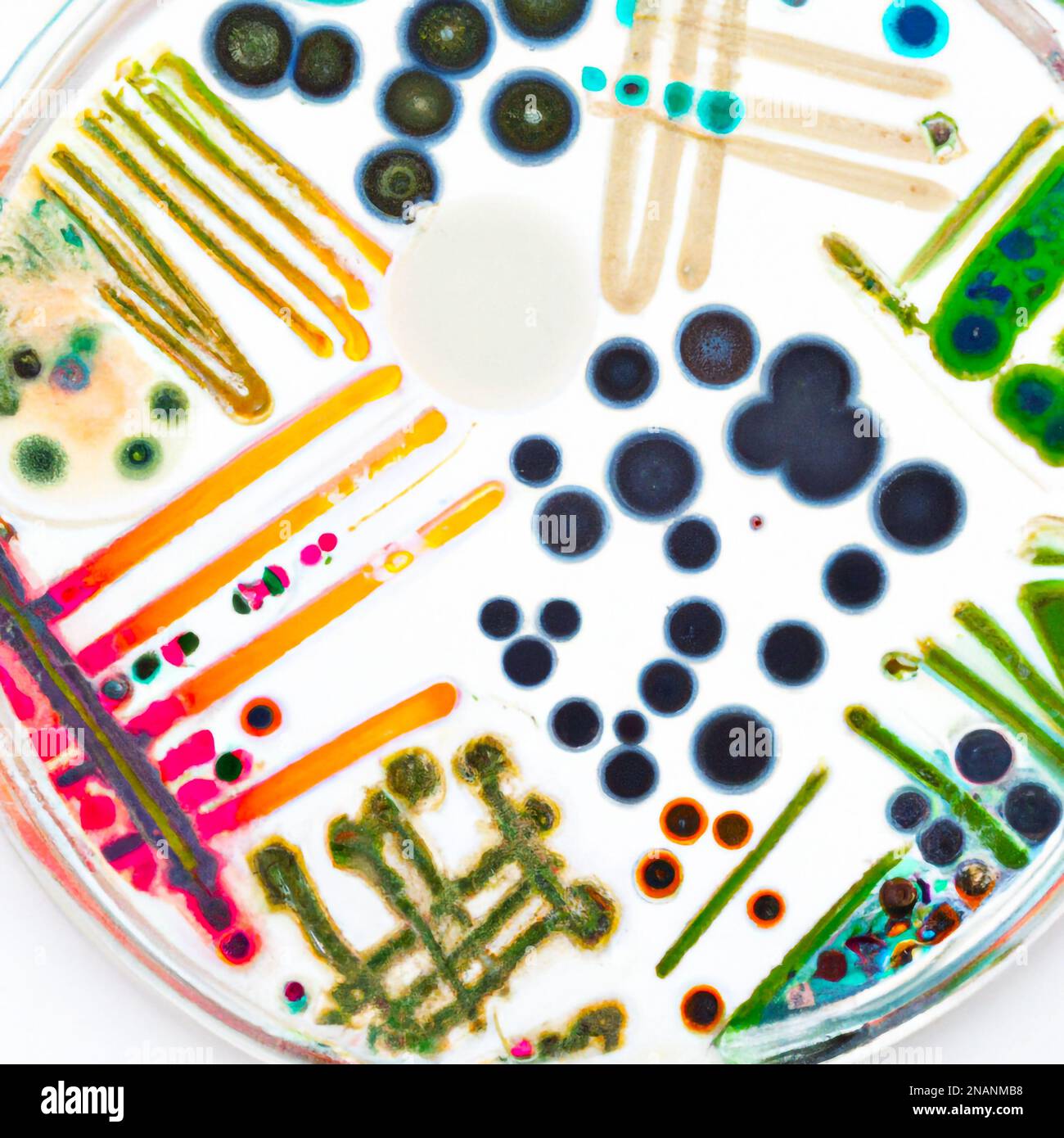 Bacteria and Virus cells close up on white background – Digital ...