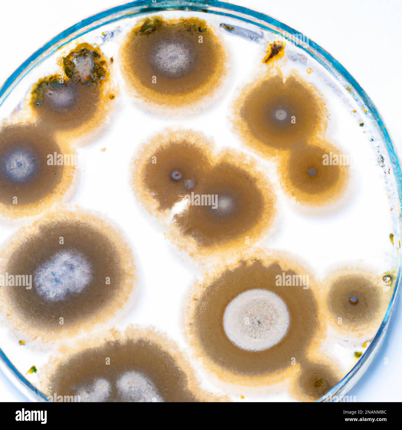 Bacteria and Virus cells close up on white background – Digital ...