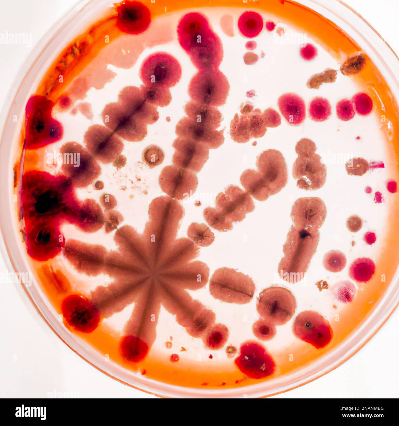Bacteria and Virus cells close up on white background – Digital ...