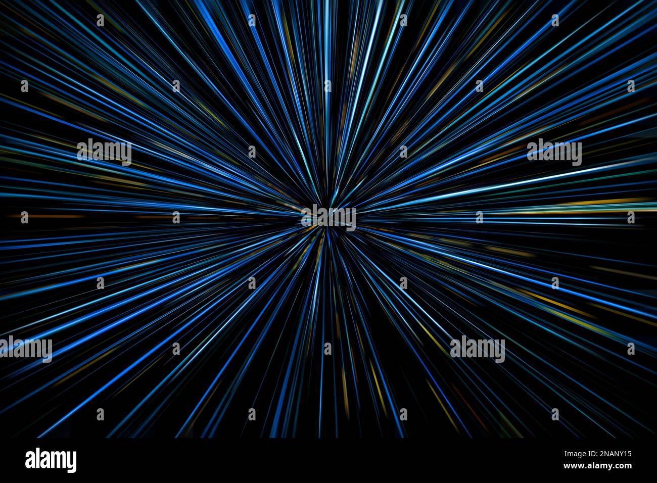 Lights trail using zoom techniques, Star warp, The effect of zooming in