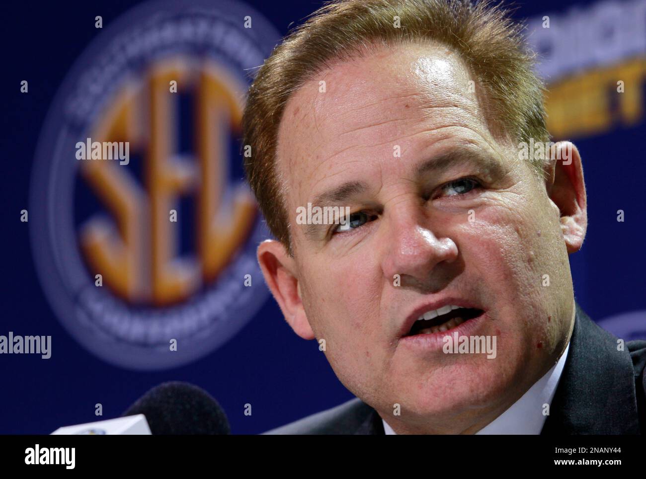 LSU head football coach Les Miles is shown Friday, Dec. 2, 2011 in