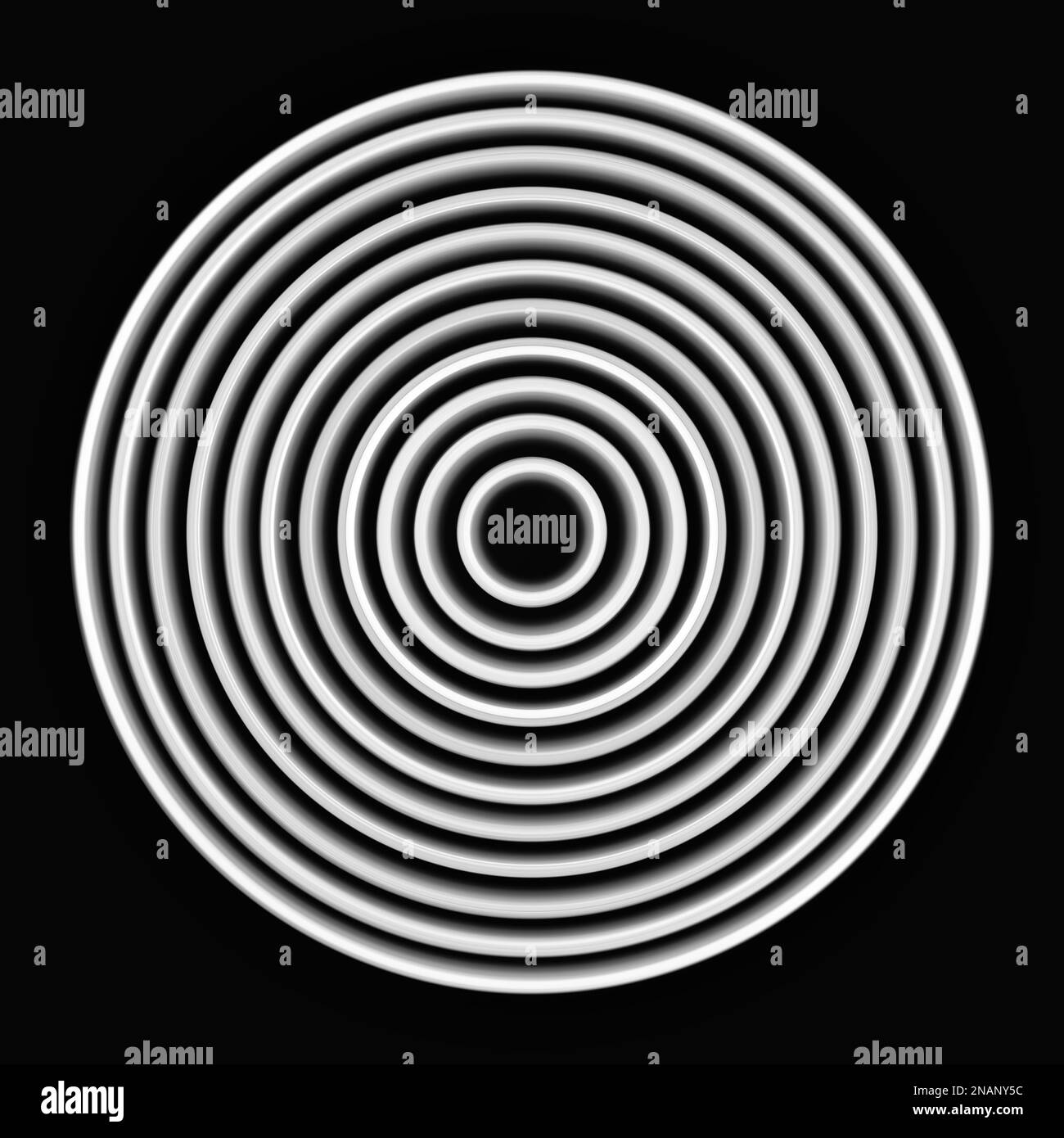 Circle of fire on black background Black and White Stock Photos ...