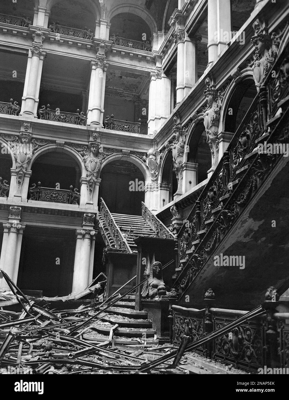 Interior of the old Criminal Courts building in New York City is shown