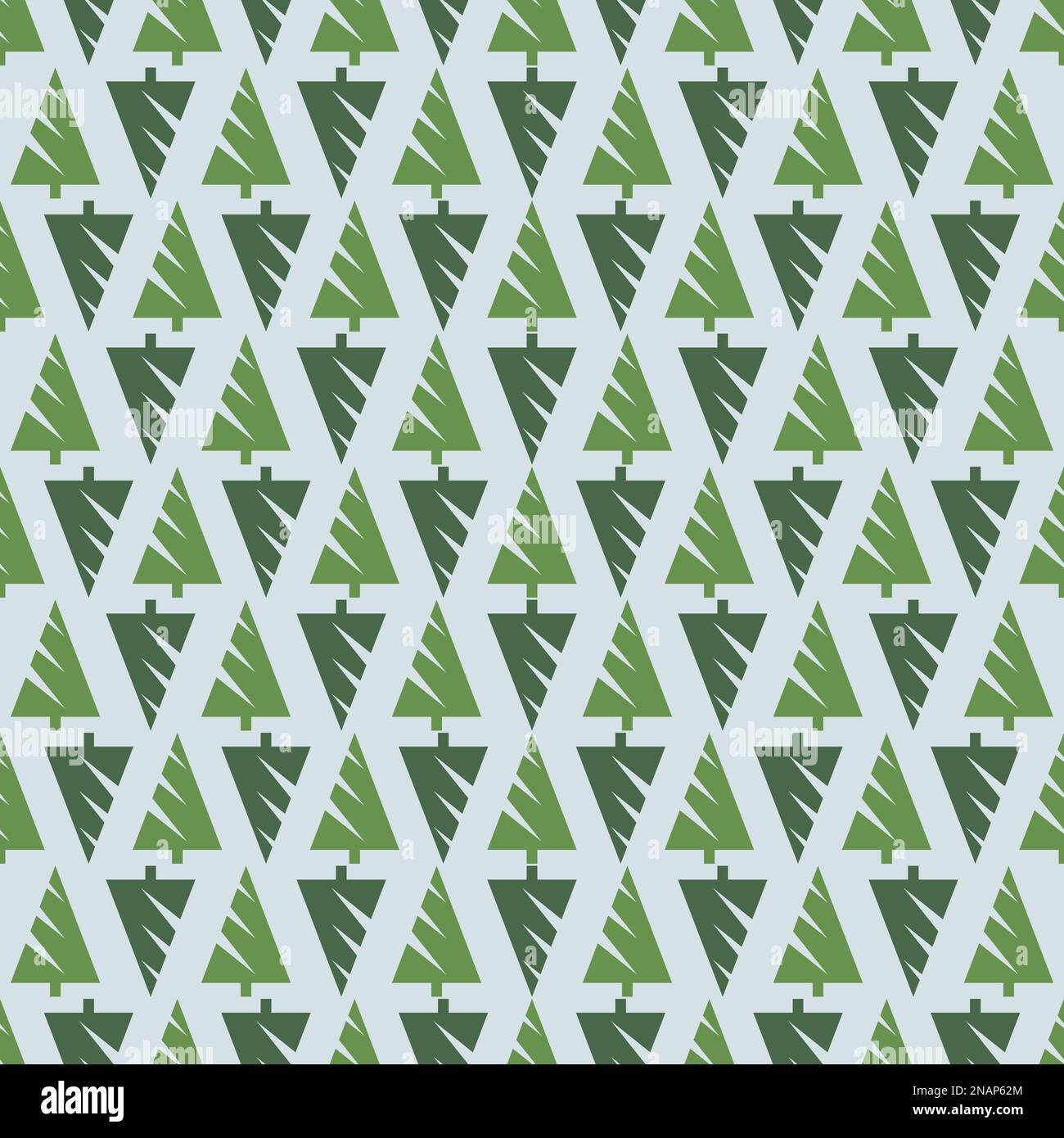 Seamless pattern of Christmas tree icon. Vector illustration. Stock Vector