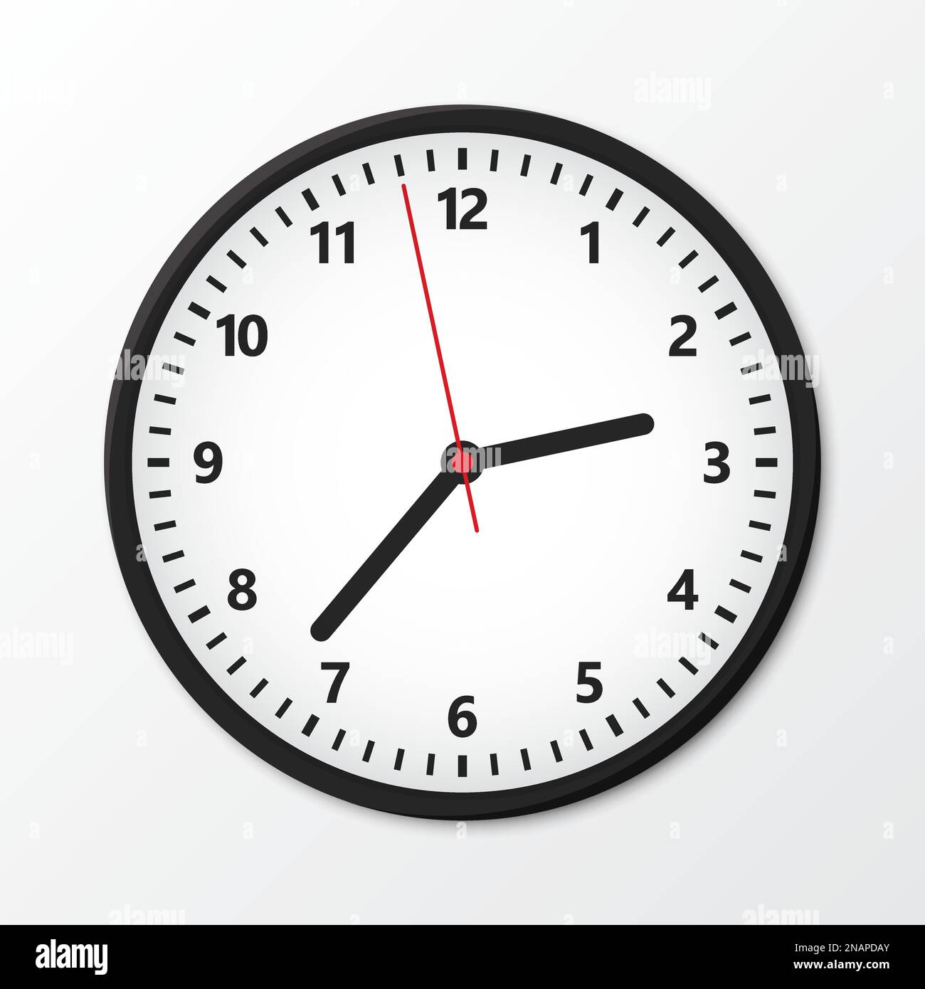 Black wall circular clock with shadow. Vector illustration Stock Vector Image & Art Alamy