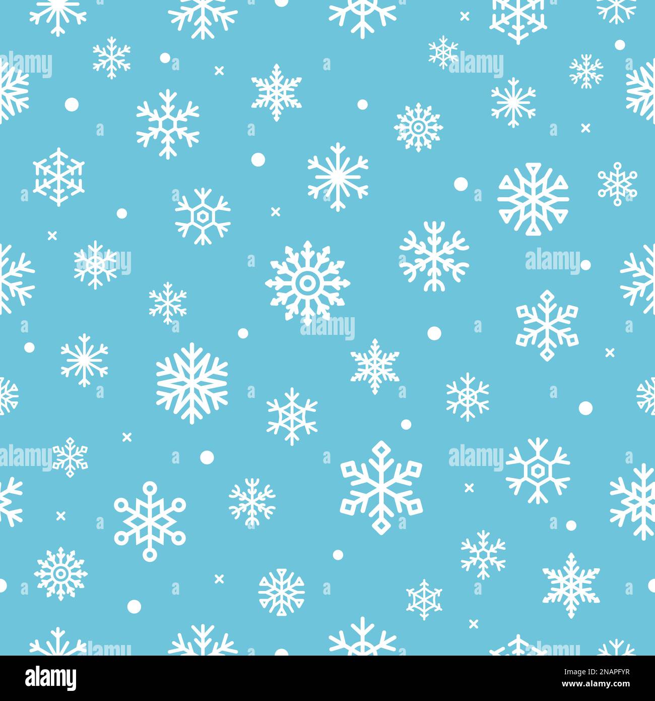 Christmas seamless patern with snowflakes. Vector illustration Stock Vector