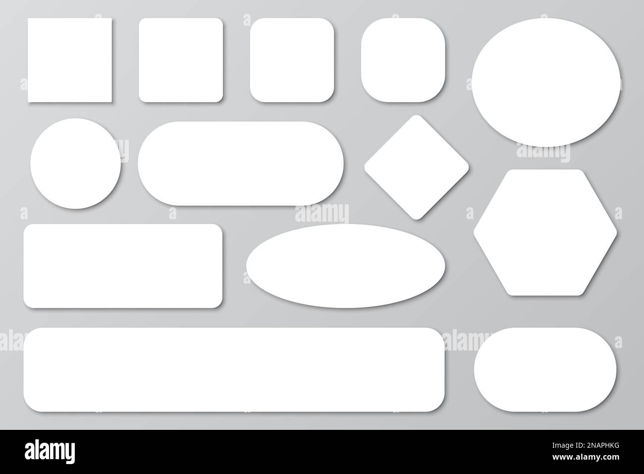 Set of white paper banners in different shape with shadow Stock Vector ...