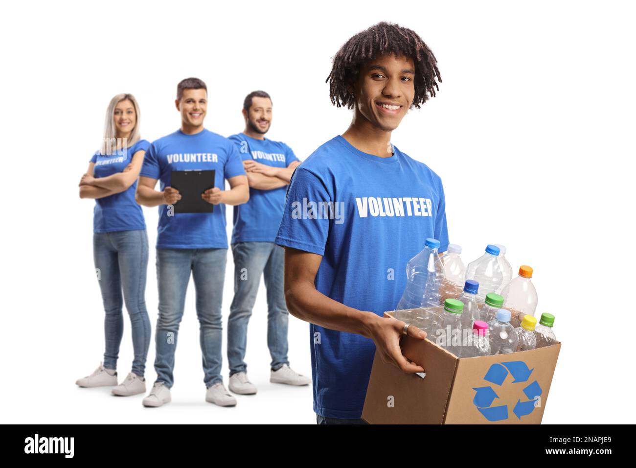 Black man volunteering hi-res stock photography and images - Alamy