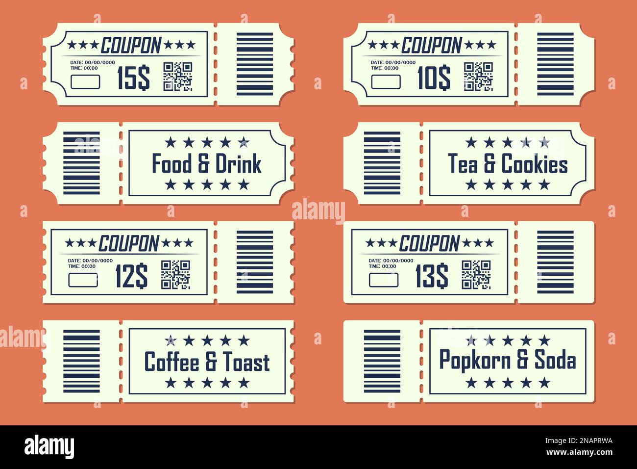 Coupons Stock Vector Images - Alamy
