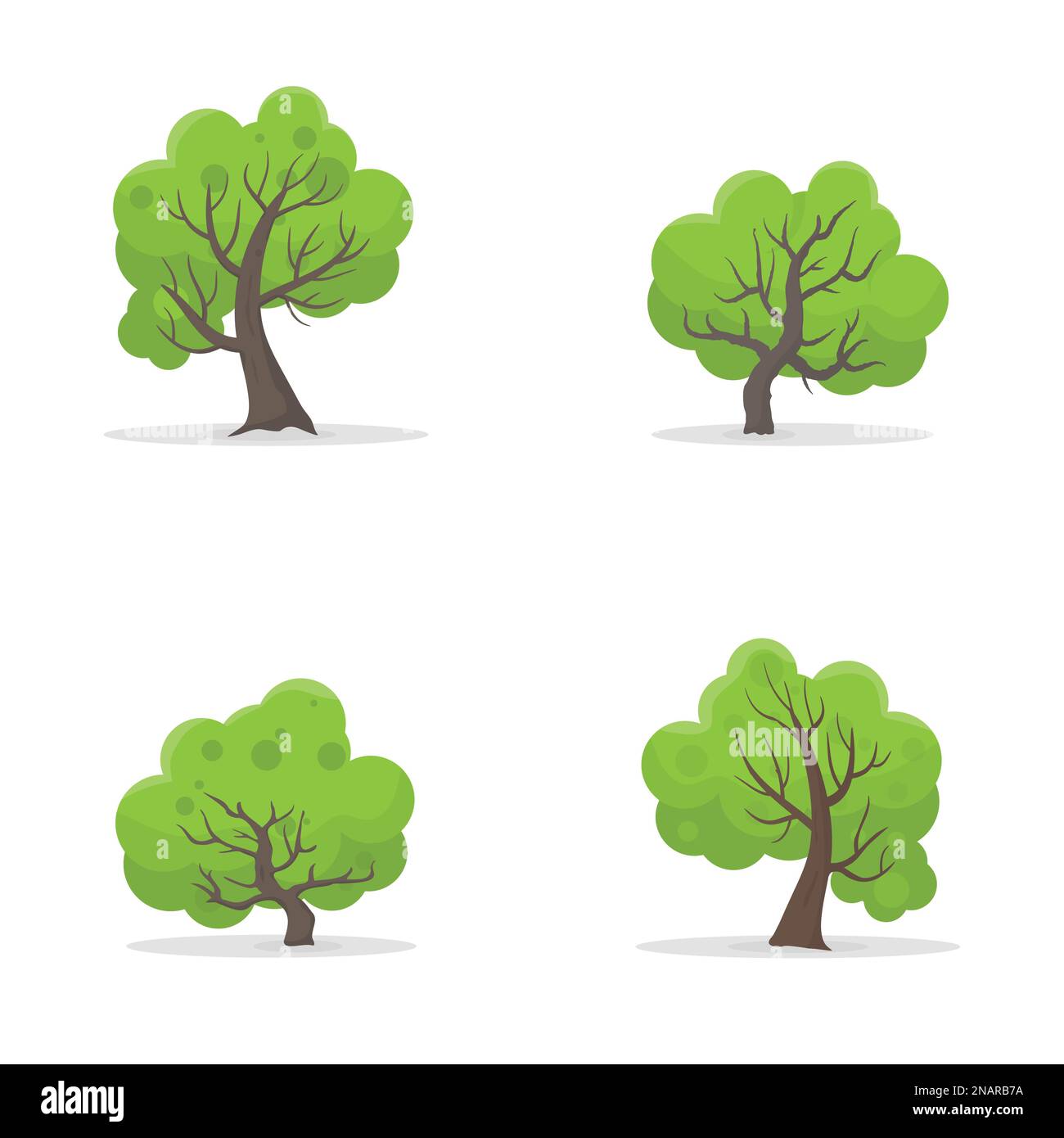 Set of trees and bushes Stock Vector Image & Art Alamy