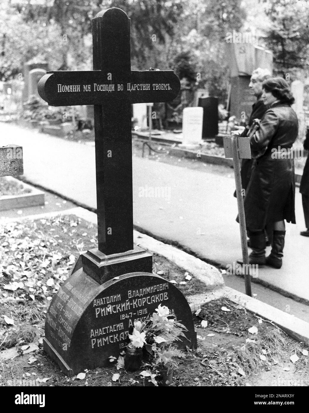 A reminder of the religious past the grave of the Russian composer