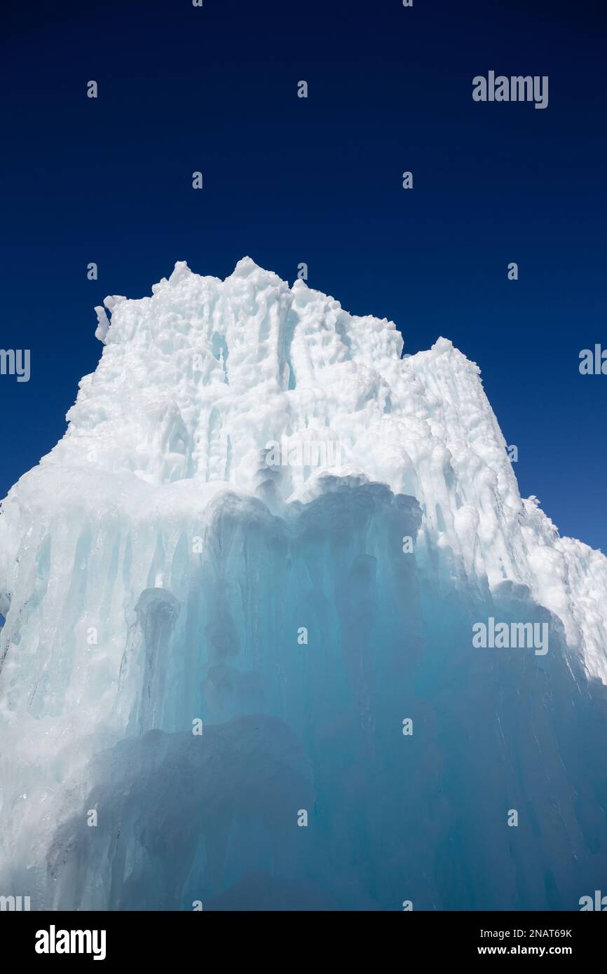 Ice Castle in Lake Stock Photo Alamy