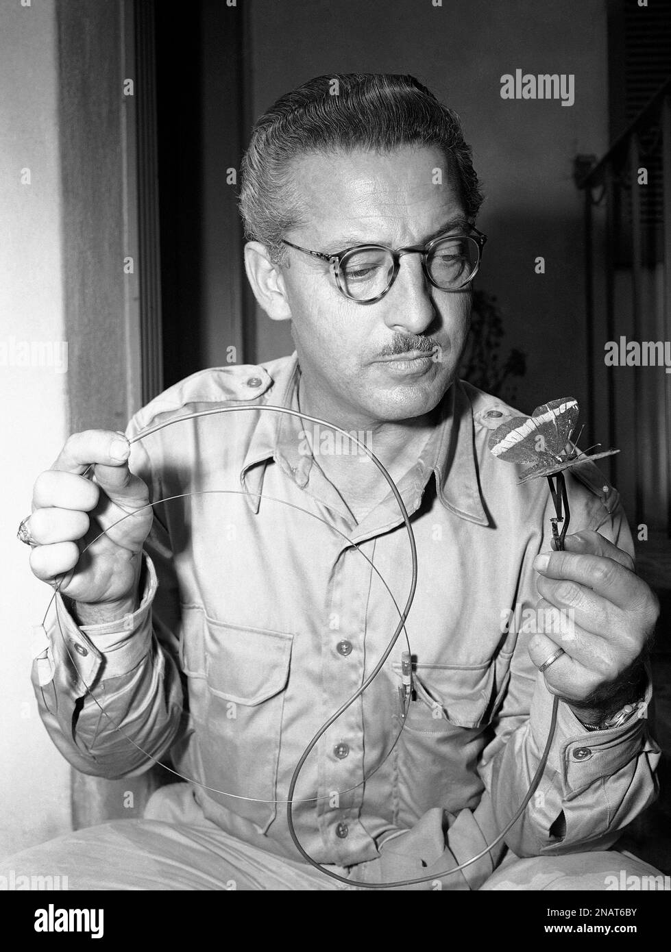 Clinton E. Herberger, special effects man at Universal Studios, is in