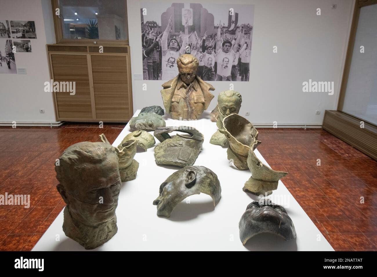 Museum of Yugoslavia: Memorial Centre - Josip Broz Tito Fund. Bust sculptures of Josip Broz Tito. Belgrade, Serbia Stock Photo