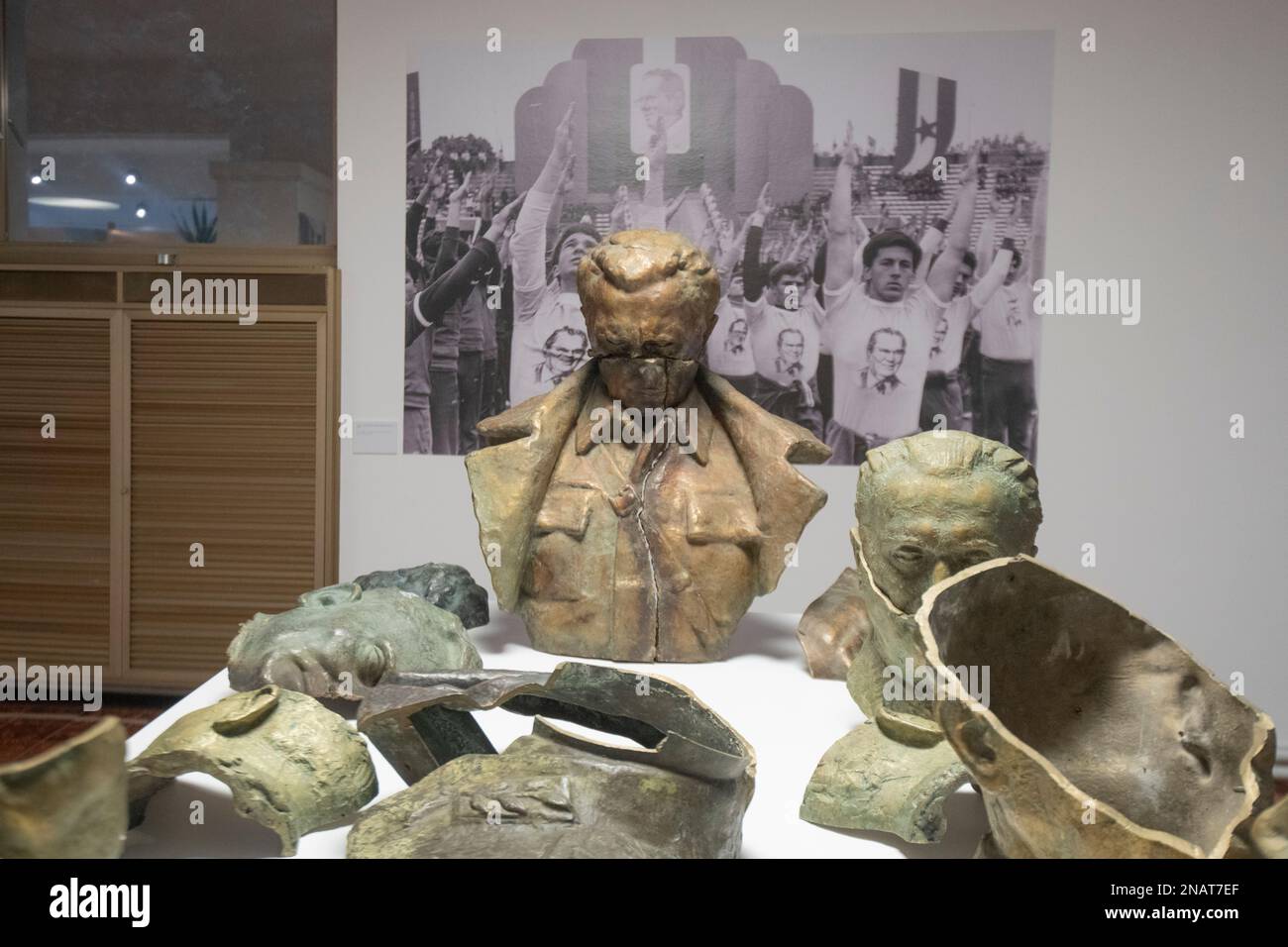 Museum of Yugoslavia: Memorial Centre - Josip Broz Tito Fund. Bust sculptures of Josip Broz Tito. Belgrade, Serbia Stock Photo