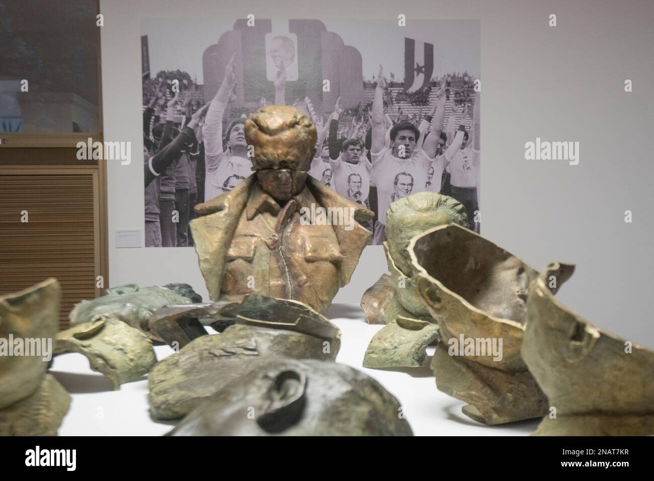 Museum of Yugoslavia: Memorial Centre - Josip Broz Tito Fund. Bust sculptures of Josip Broz Tito. Belgrade, Serbia Stock Photo