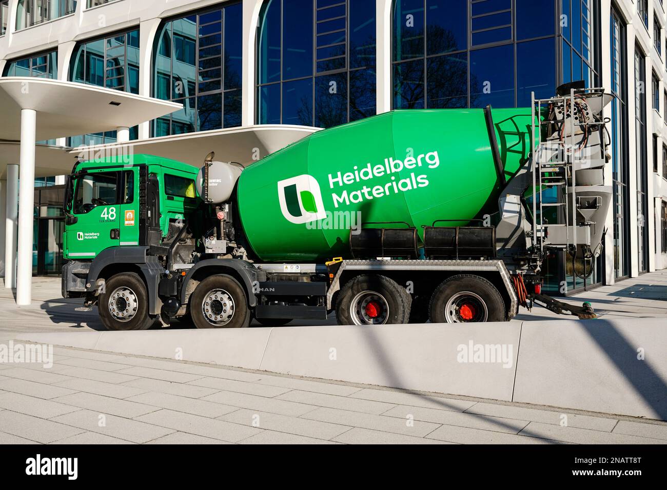 Heidelberg, Germany. 13th Feb, 2023. A company logo of the building