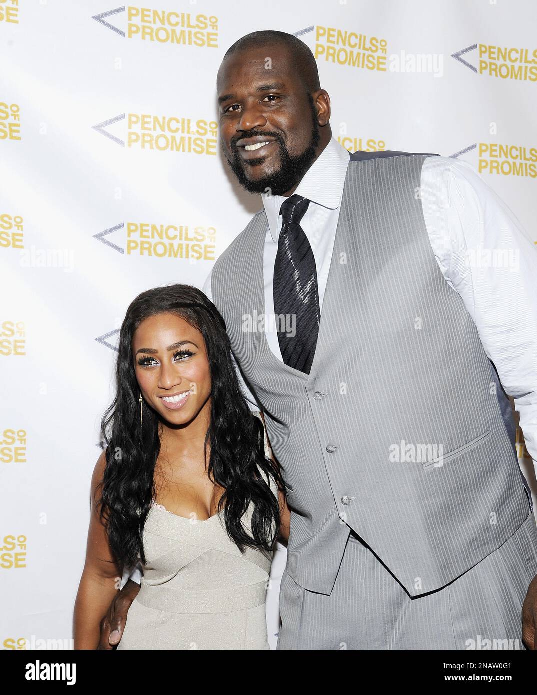 Shaquille O'Neal and girlfriend Nicole 