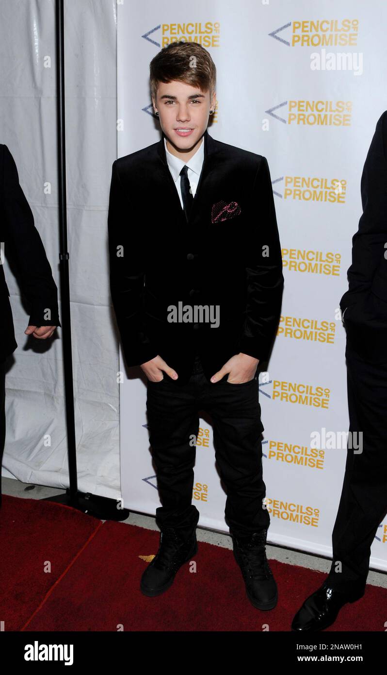 Singer Justin Bieber attends the "Pencils Of Promise" inaugural gala at Espace on Thursday, Nov