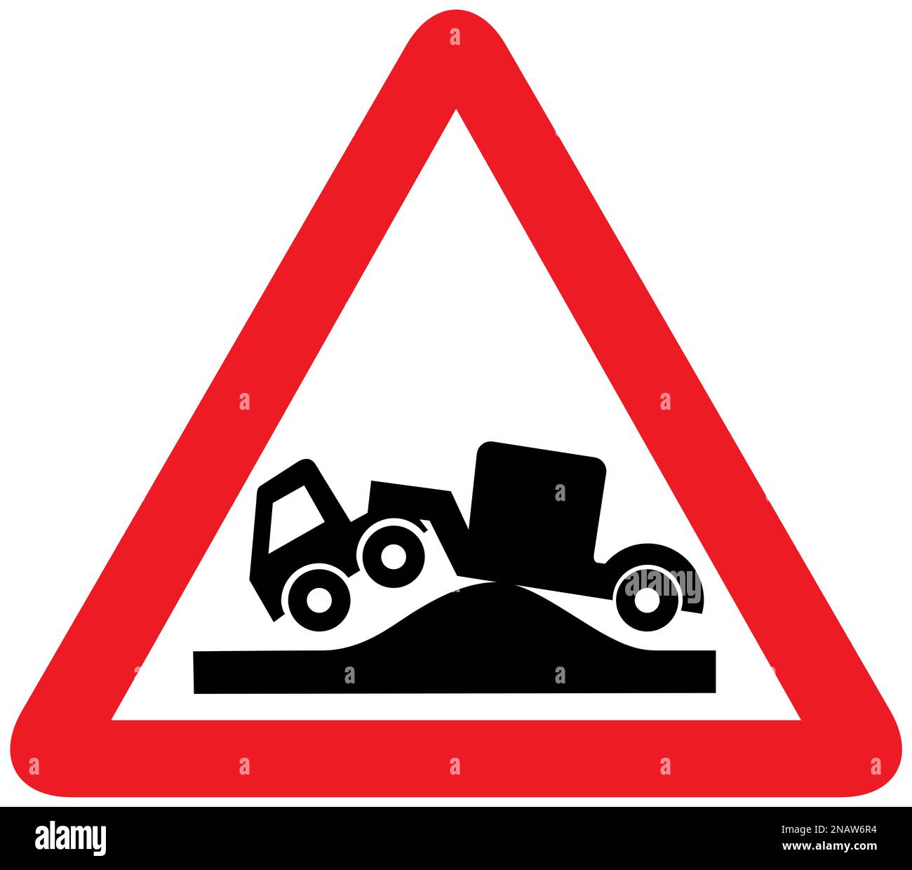 Risk of grounding ahead British road sign Stock Photo