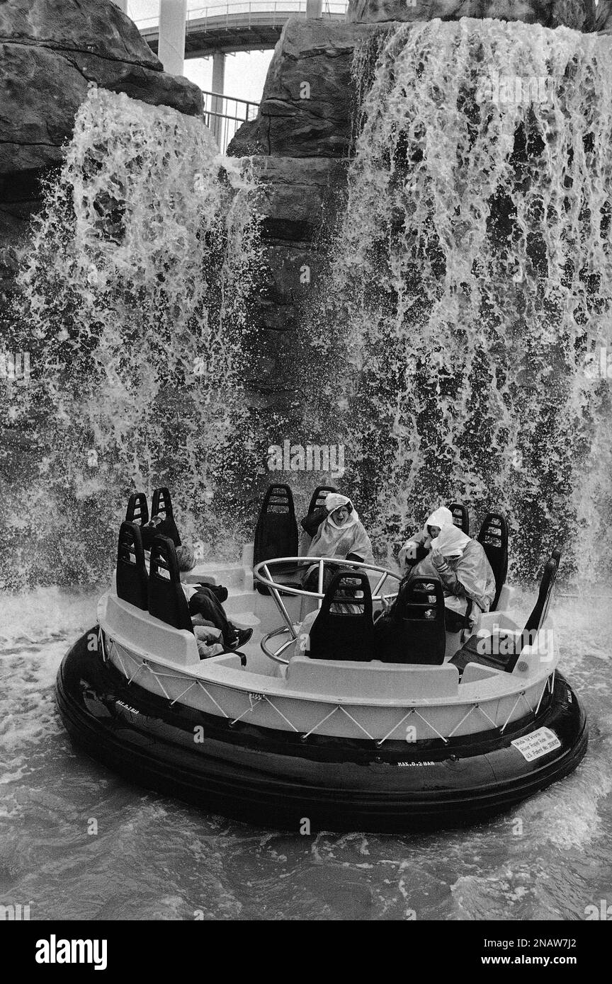 Visitors to Six Flags Great America in Gurnee, a suburb of Chicago
