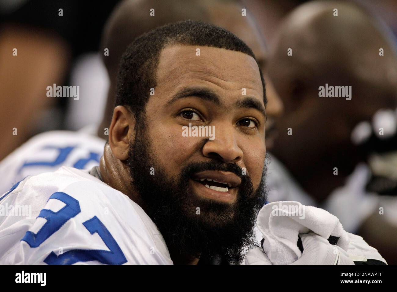 Dallas Cowboys defensive end Jason Hatcher (97) during an NFL football ...