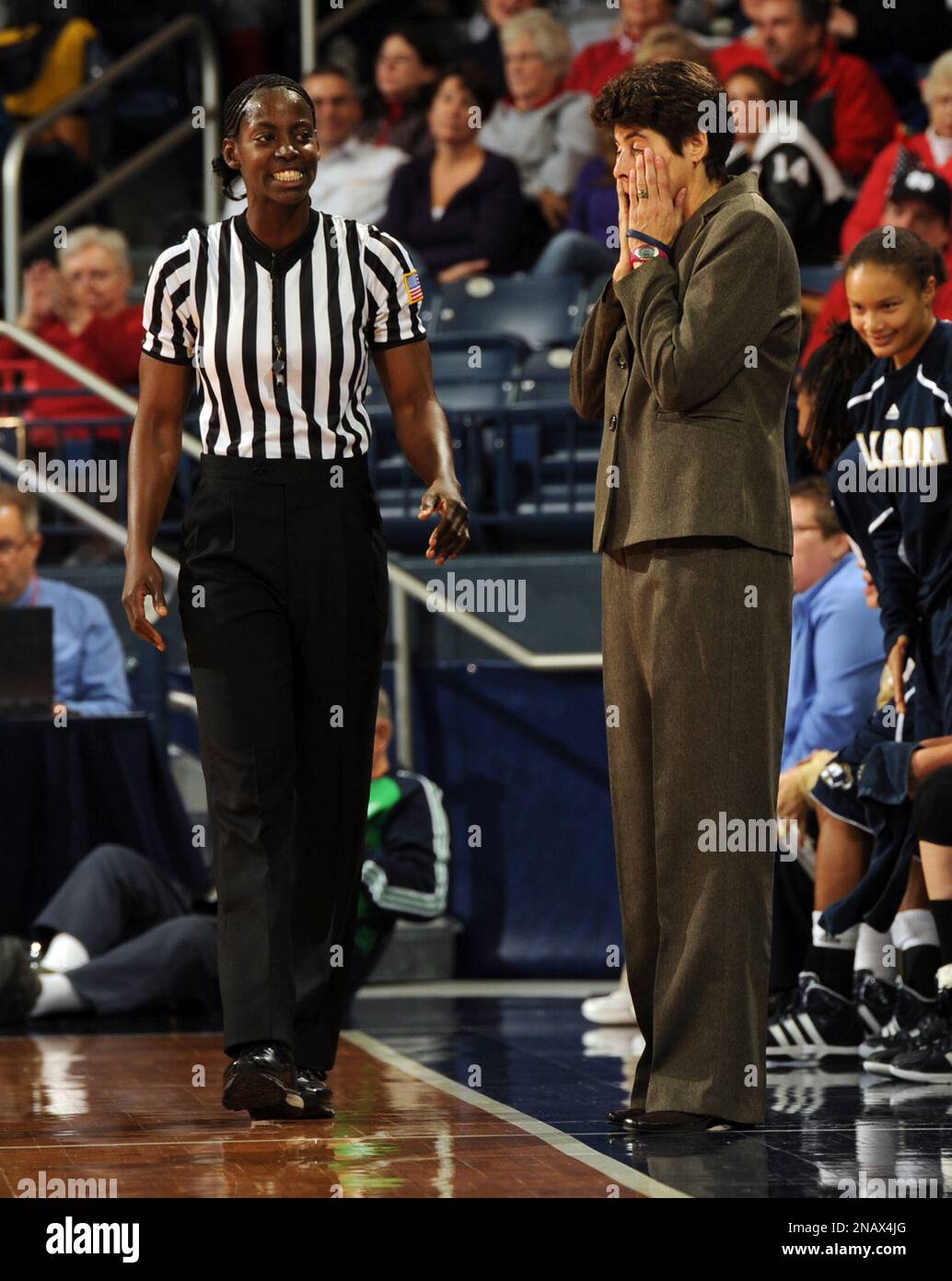 https://c8.alamy.com/comp/2NAX4JG/akron-coach-jodi-kest-right-reacts-to-a-play-as-referee-linda-miles-looks-on-during-the-second-half-of-an-ncaa-college-basketball-game-with-notre-dame-friday-nov-11-2011-in-south-bend-ind-notre-dame-won-81-61-akrons-next-scheduled-game-is-with-saint-francis-pa-on-nov-22-ap-photojoe-raymond-2NAX4JG.jpg