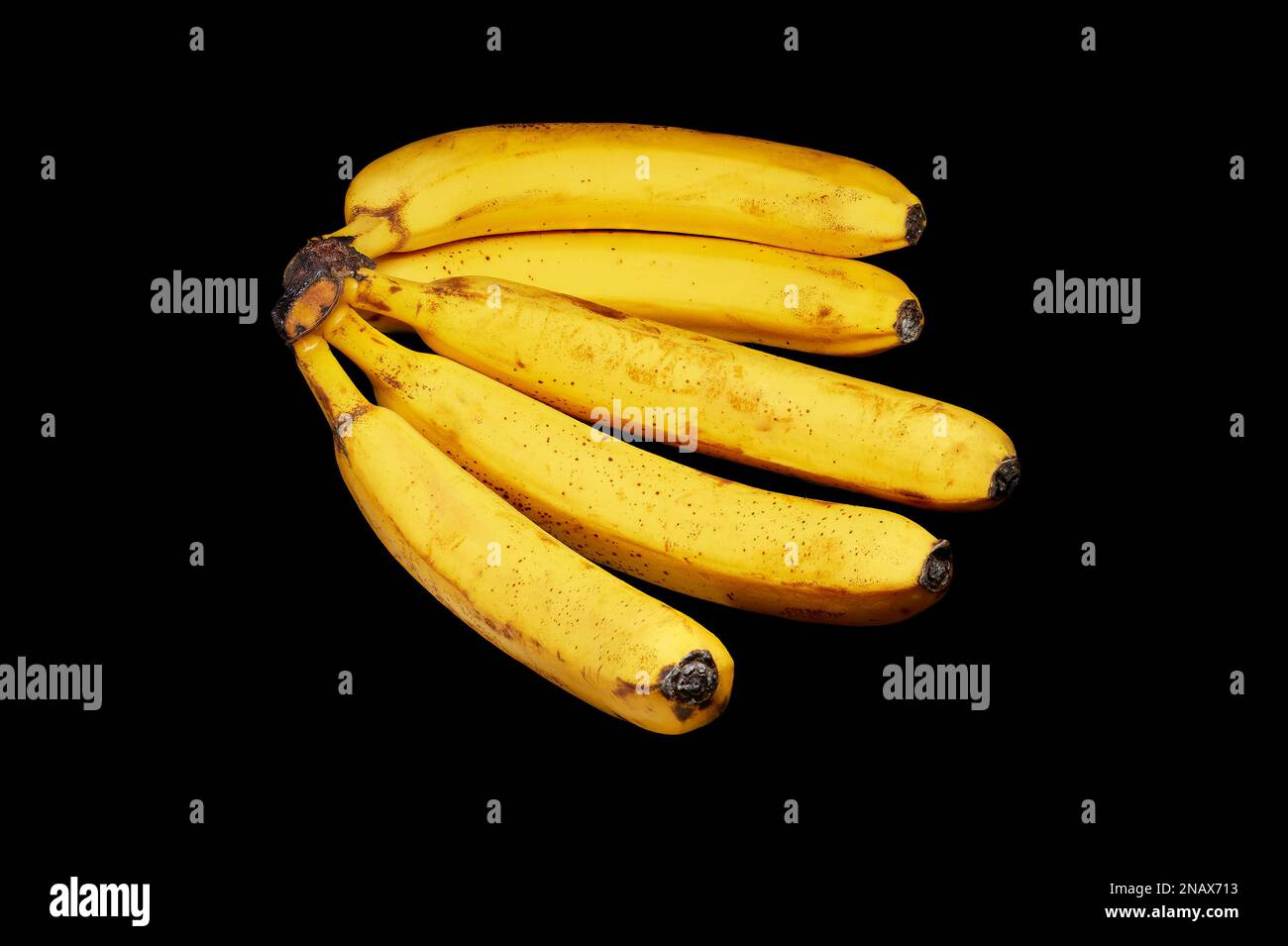 Really Ripe Bananas Image of a knitting of very ripe bananas on a black background Stock ...