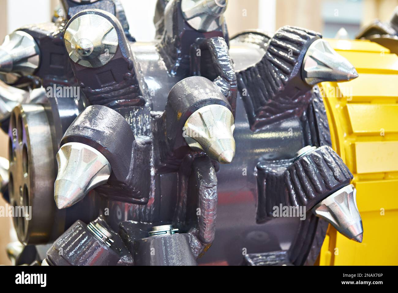 Hydraulic drum milling cutter closeup Stock Photo Alamy