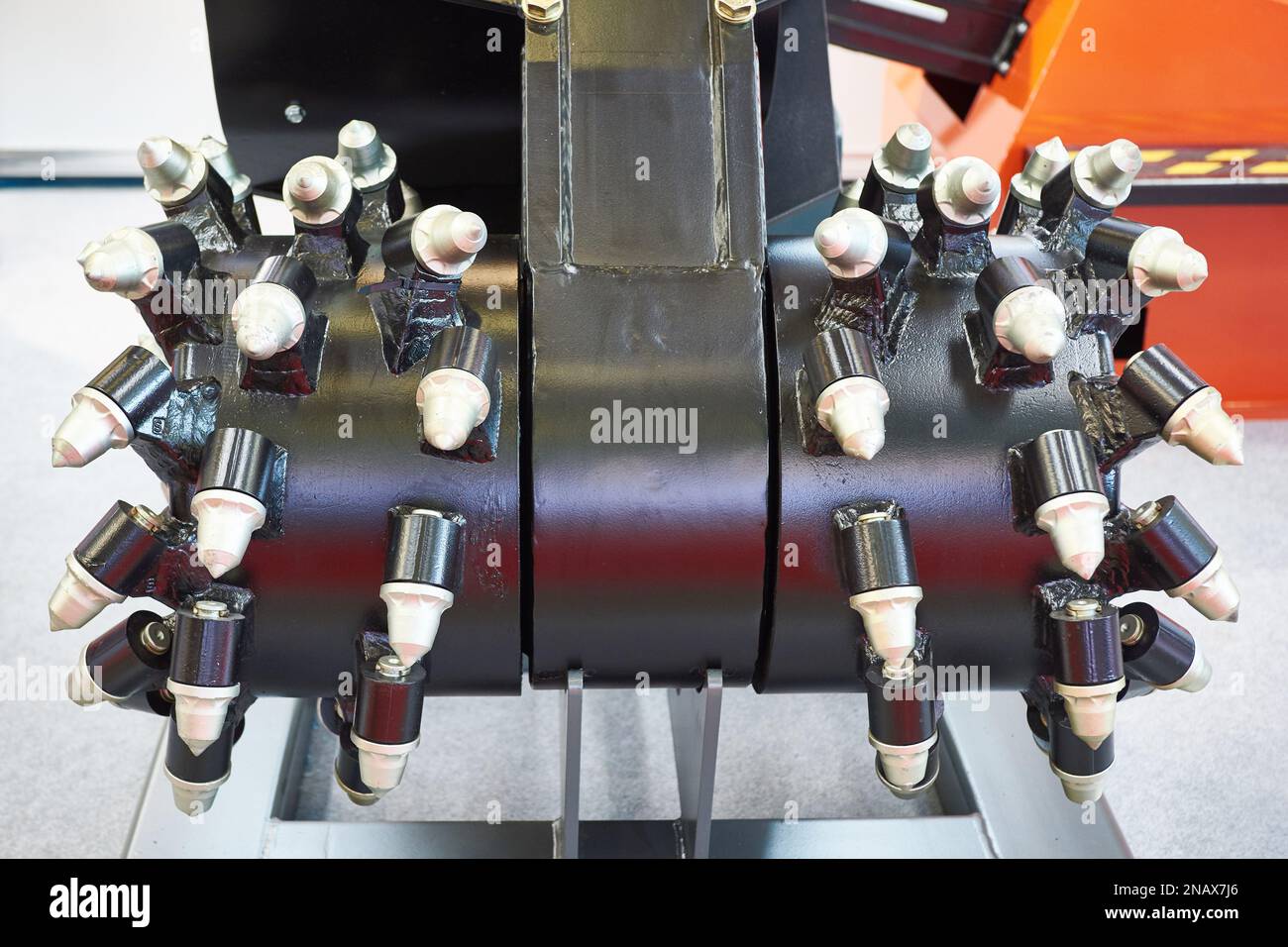 Hydraulic drum milling cutter on exhibition Stock Photo Alamy