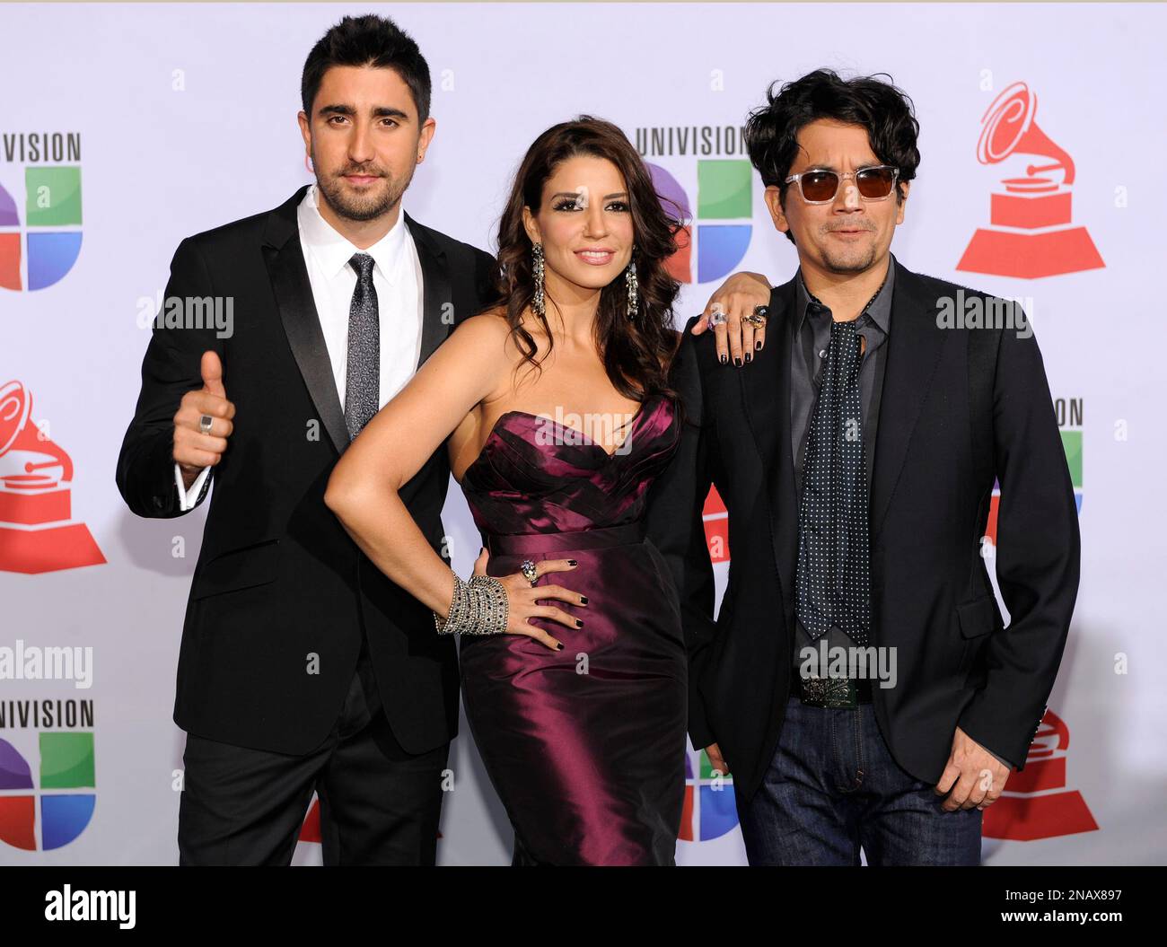 Musicians Alex Ubago,left, Lena Burke, center, and Villamizar of