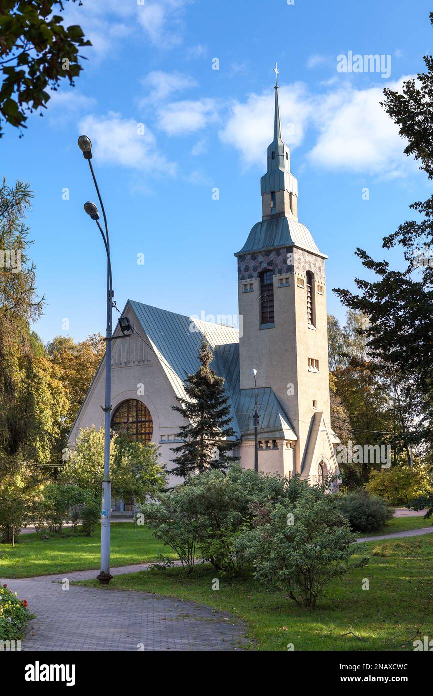 Zelenogorsk, Russia-circa Sep, 2021: Evangelical Lutheran Church, Church of the Transfiguration of the God. Zelenogorsk, St. Petersburg Stock Photo