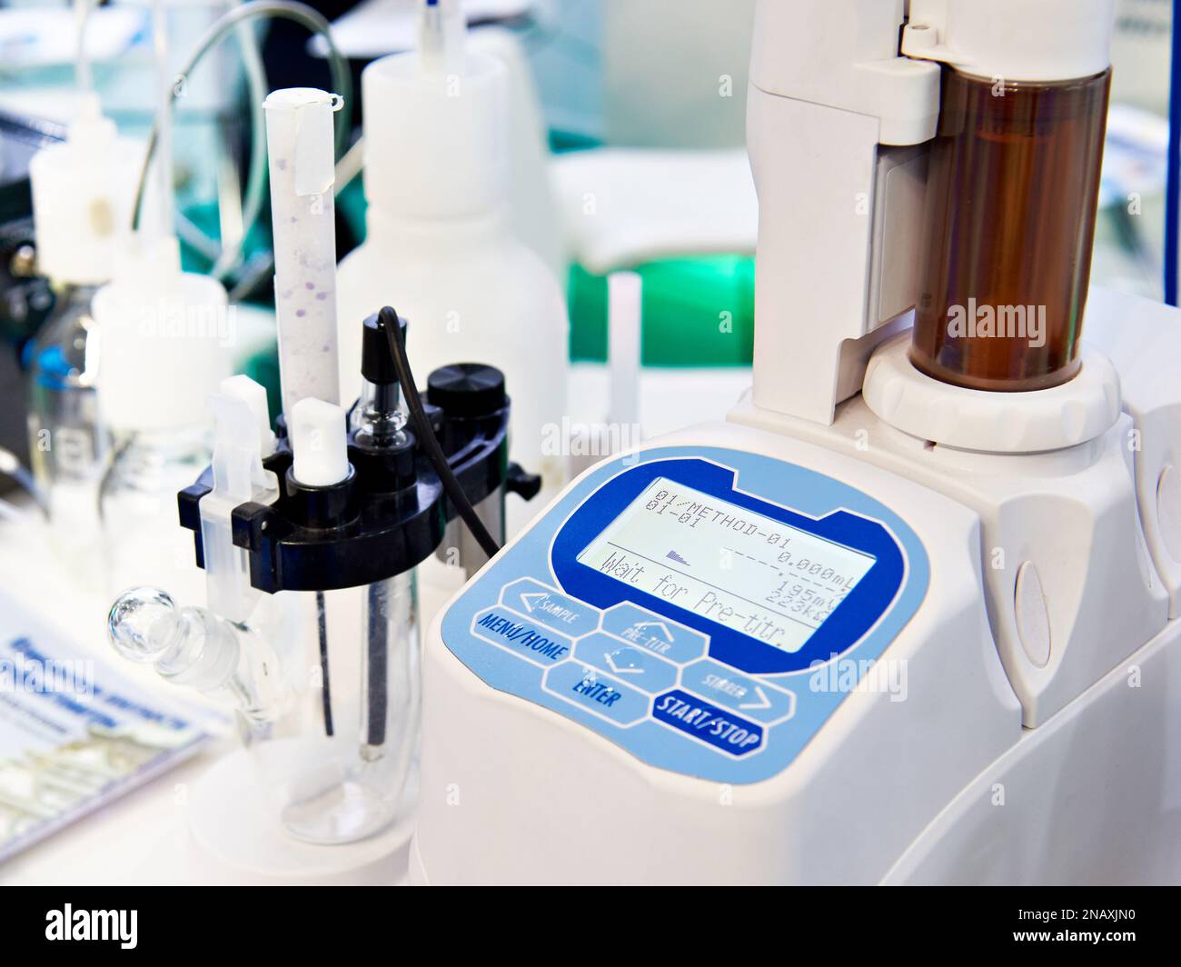 Chemical equipment for laboratory in exhibition Stock Photo Alamy