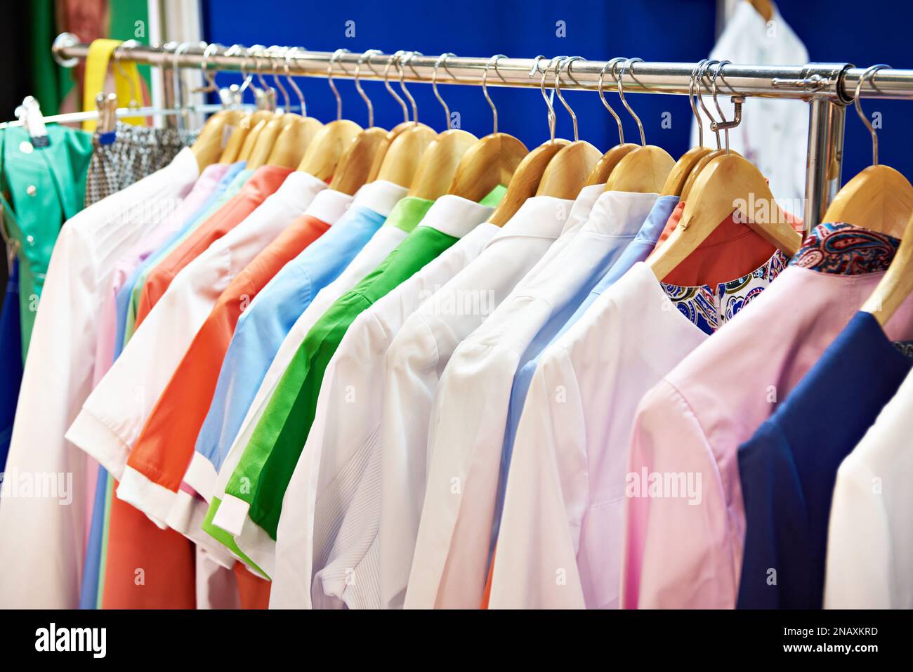 Medical clothes for doctors in the store Stock Photo Alamy