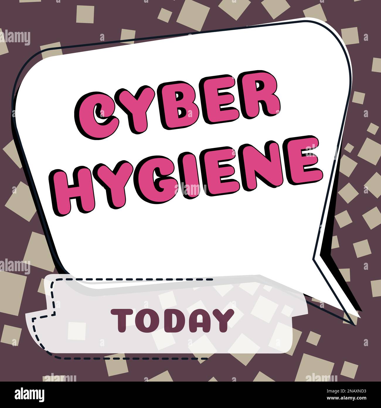 Text caption presenting Cyber Hygiene. Business concept steps that ...