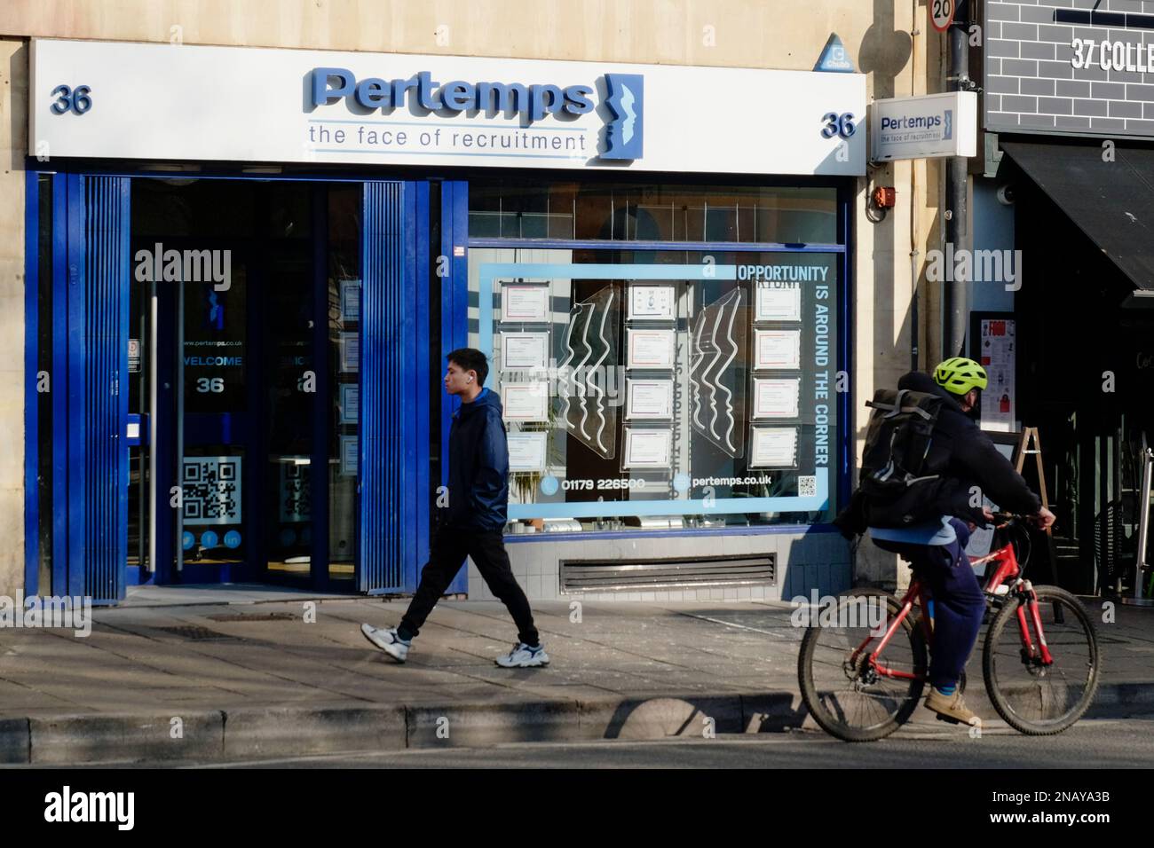Frontages of recruitment agencies to illustrate the UK Economy 