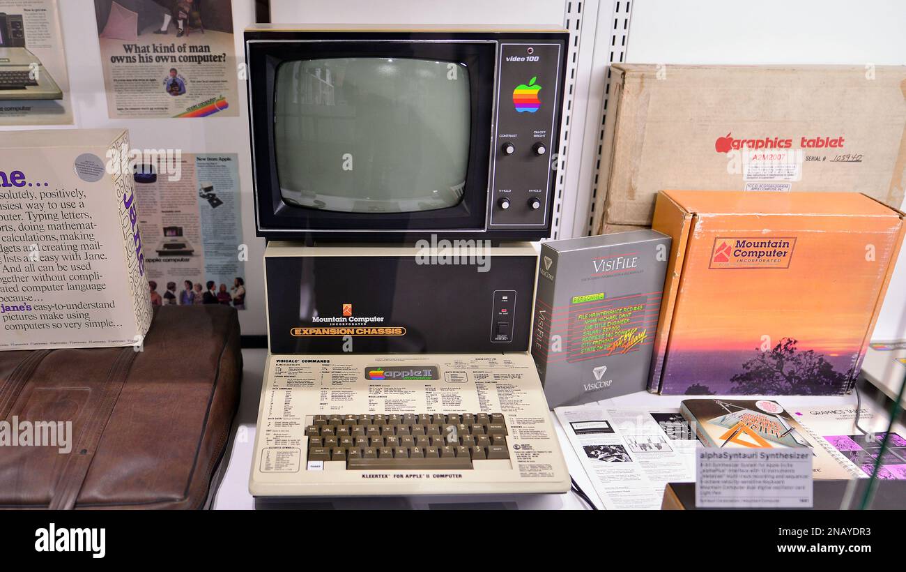 Warsaw Poland 10 February 2023 Inside The Apple Museum Apple II Warsaw Poland 10 February 2023 Inside The Apple Museum Apple II