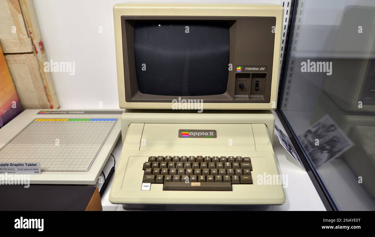 Warsaw, Poland. 10 February 2023. Inside the Apple Museum. Apple ...