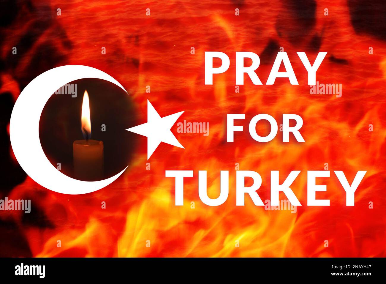 Turkey Earthquake, February 6, 2023. Mournful banner. The Epicenter of