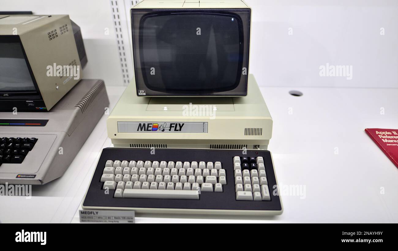 Warsaw, Poland. 10 February 2023. Inside the Apple Museum. Medfly ...