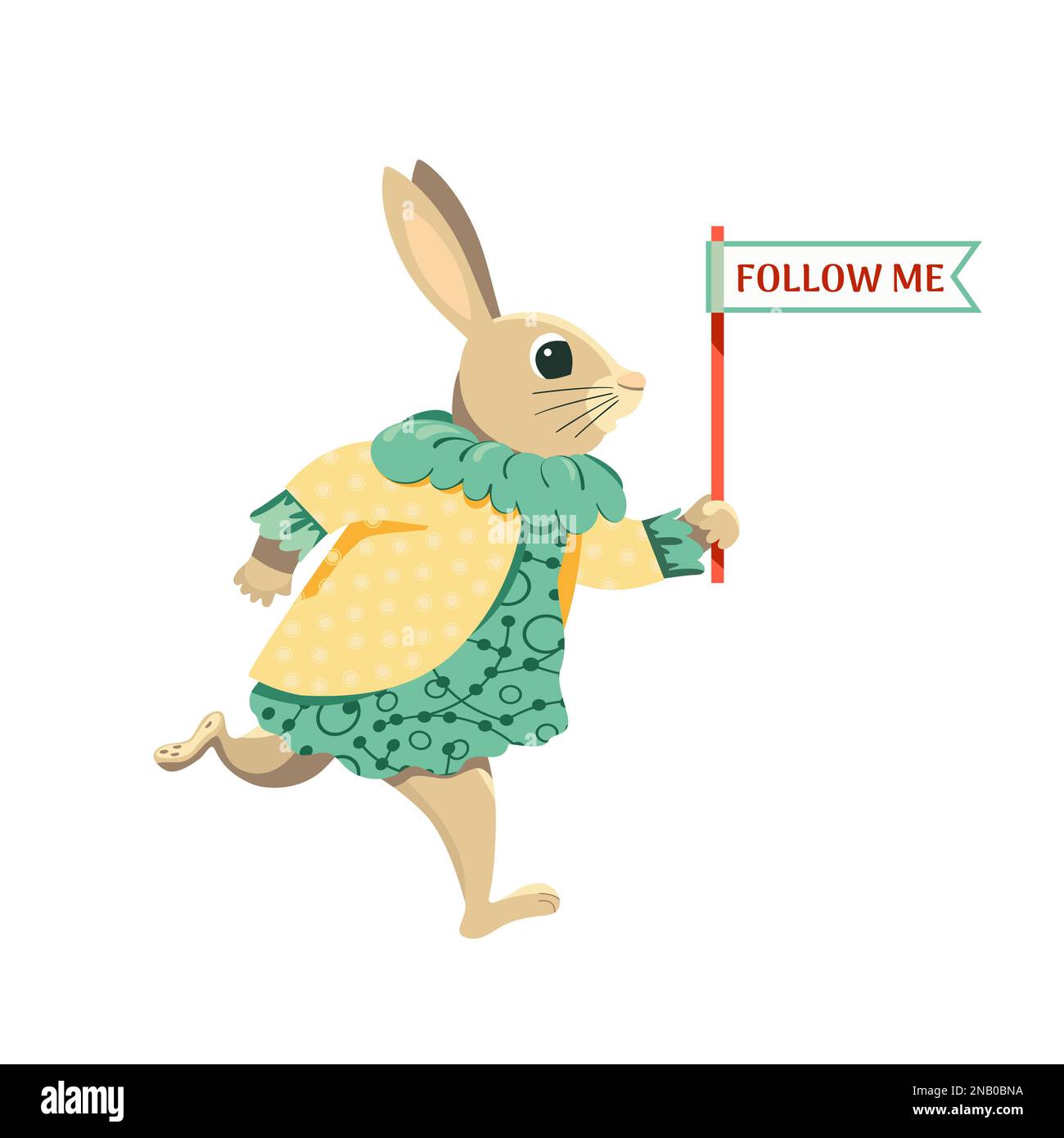 Cute Easter bunny design for Egg hunt decoration Stock Vector