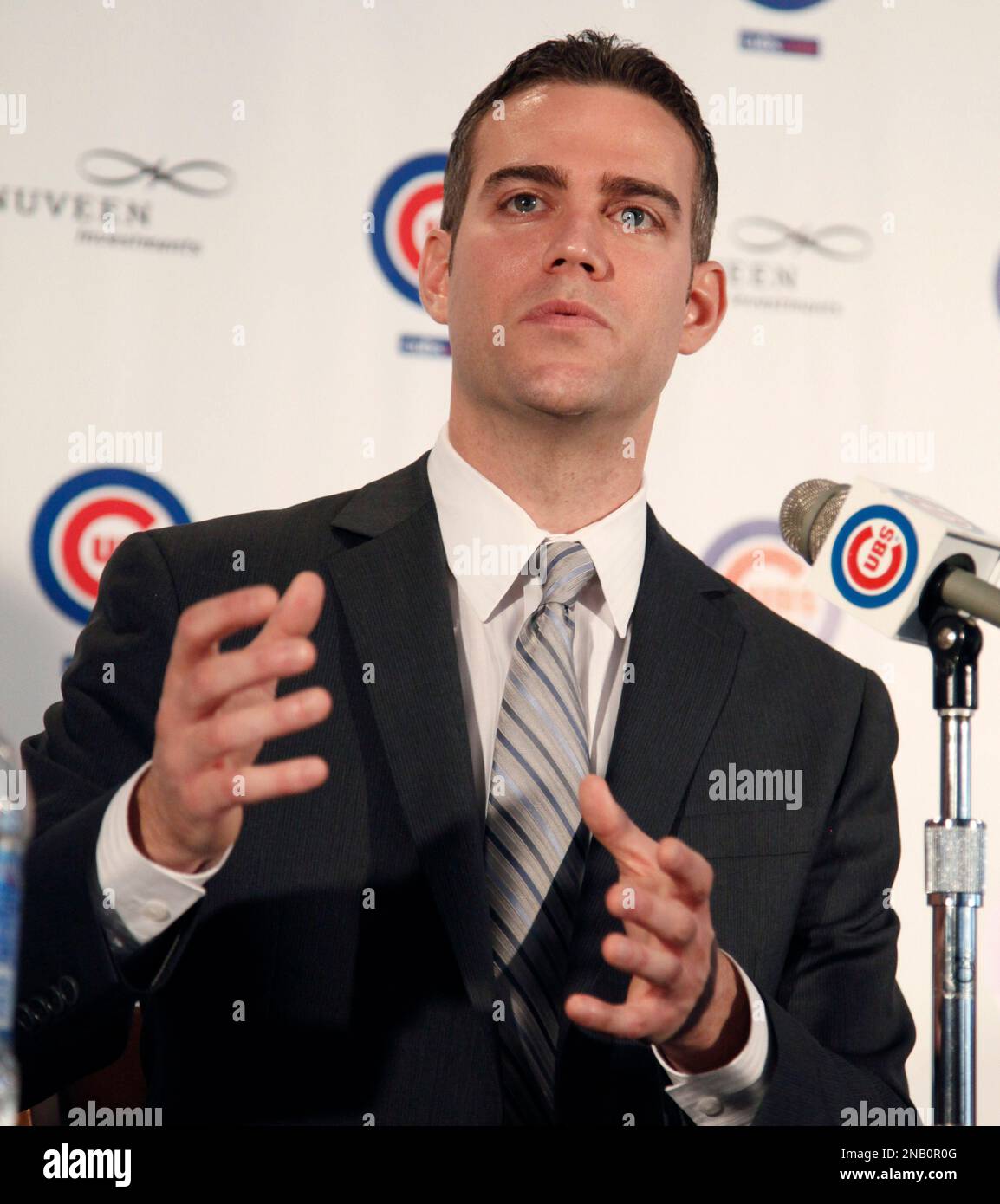 Former Boston Red Sox general manager Theo Epstein, responds to