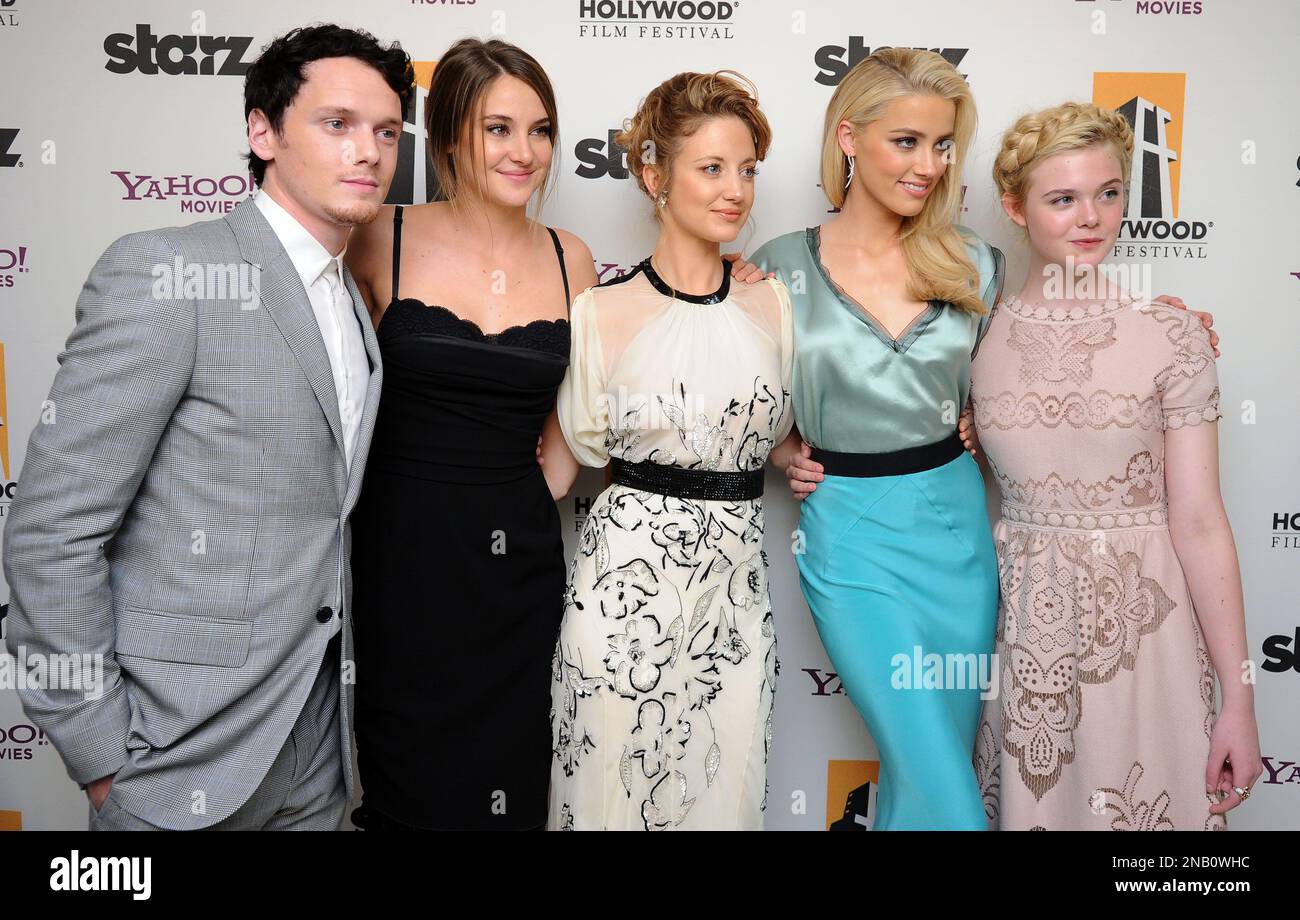 Winners of the Hollywood spotlight award, from left, Anton Yelchin ...
