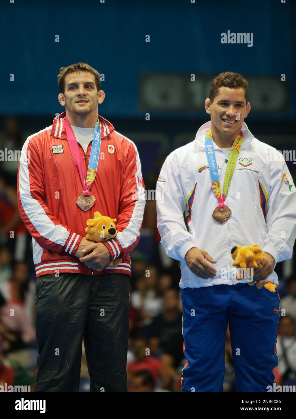 Matthew Gentry Bronze medal winners Canada´s Matthew Gentry, left, and Venezuela´s ...